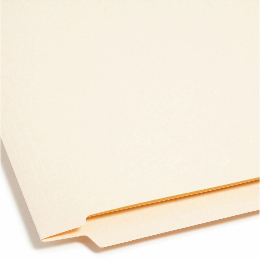 Smead Straight Tab Cut Letter Recycled Fastener Folder - 8 1/2’’ x 11’’ - 2 2B Fastener(s) - End Location - 1