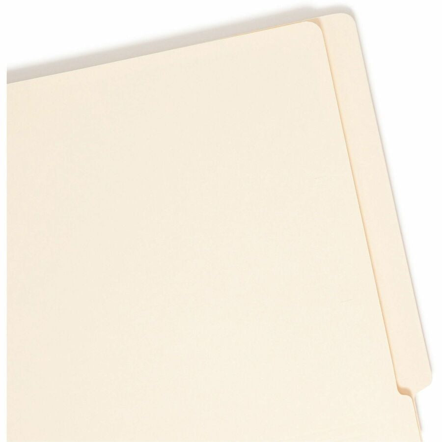 Smead Straight Tab Cut Letter Recycled Fastener Folder - 8 1/2’’ x 11’’ - 2 2B Fastener(s) - End Location - 1