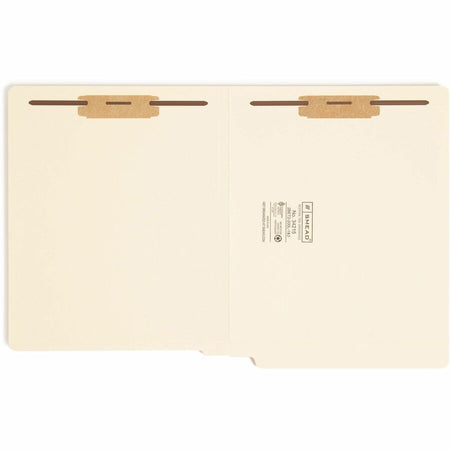 Smead Straight Tab Cut Letter Recycled Fastener Folder - 8 1/2’’ x 11’’ - 3/4’’ Expansion - 2 2B Fastener(s) - 2’’