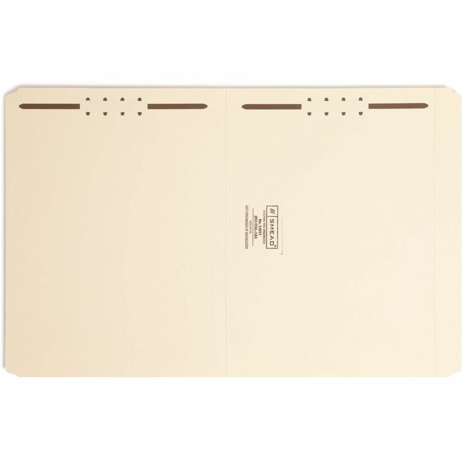 Smead Straight Tab Cut Letter Recycled Fastener Folder - 8 1/2’’ x 11’’ - 3/4’’ Expansion - 2 2K Fastener(s) - 2’’