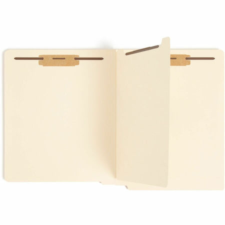 Smead Straight Tab Cut Letter Recycled Fastener Folder - 8 1/2’’ x 11’’ - 2 2B Fastener(s) - End Location - 1