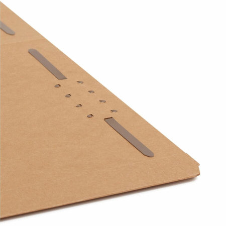 Smead Straight Tab Cut Letter Recycled Fastener Folder - 8 1/2’’ x 11’’ - 2 2K Fastener(s) - 11 pt. - Plys - Kraft