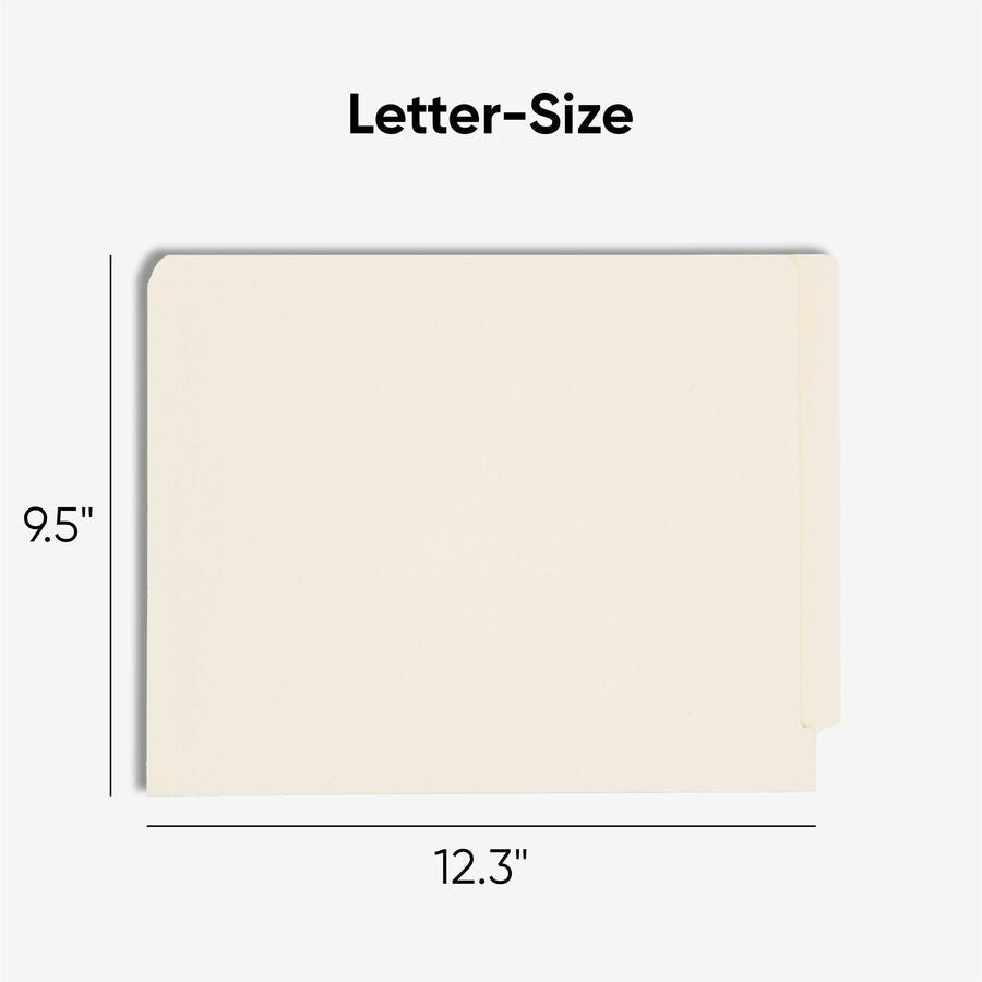Smead Straight Tab Cut Letter Recycled Fastener Folder - 8 1/2’’ x 11’’ - 3/4’’ Expansion - 2 2B Fastener(s) - 2’’
