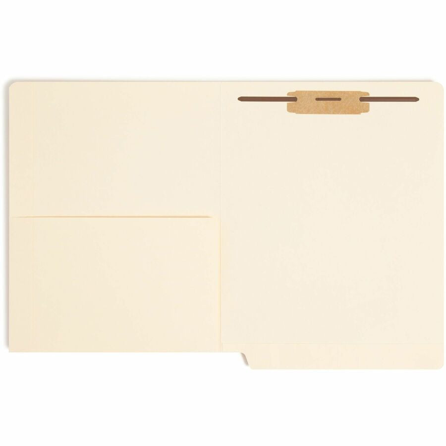 Smead Straight Tab Cut Letter Recycled Fastener Folder - 8 1/2’’ x 11’’ - 3/4’’ Expansion - 1 2B Fastener(s) - 2’’
