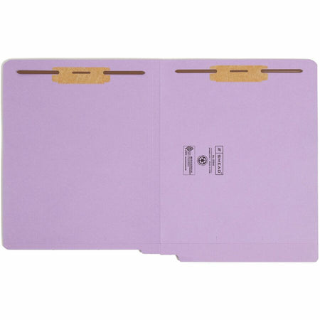 Smead Straight Tab Cut Letter Recycled Fastener Folder - 8 1/2’’ x 11’’ - 2 2B Fastener(s) - 2’’ Capacity - 11 pt.