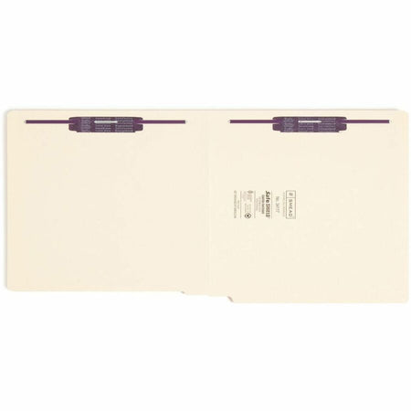Smead Straight Tab Cut Letter Recycled Fastener Folder - 8 1/2’’ x 11’’ - 3/4’’ Expansion - 2 2S Fastener(s) - 2’’