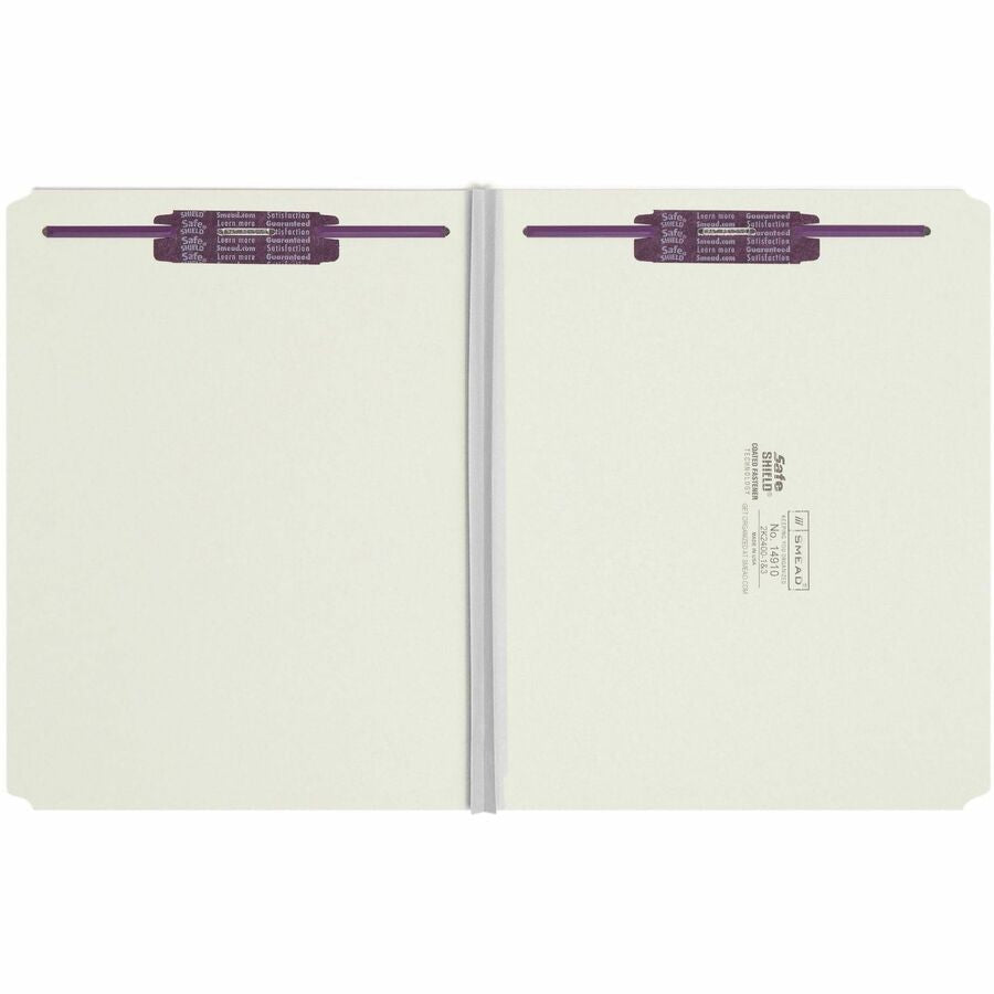 Smead Straight Tab Cut Letter Recycled Fastener Folder - 8 1/2’’ x 11’’ - 2’’ Expansion - 2 2S Fastener(s)