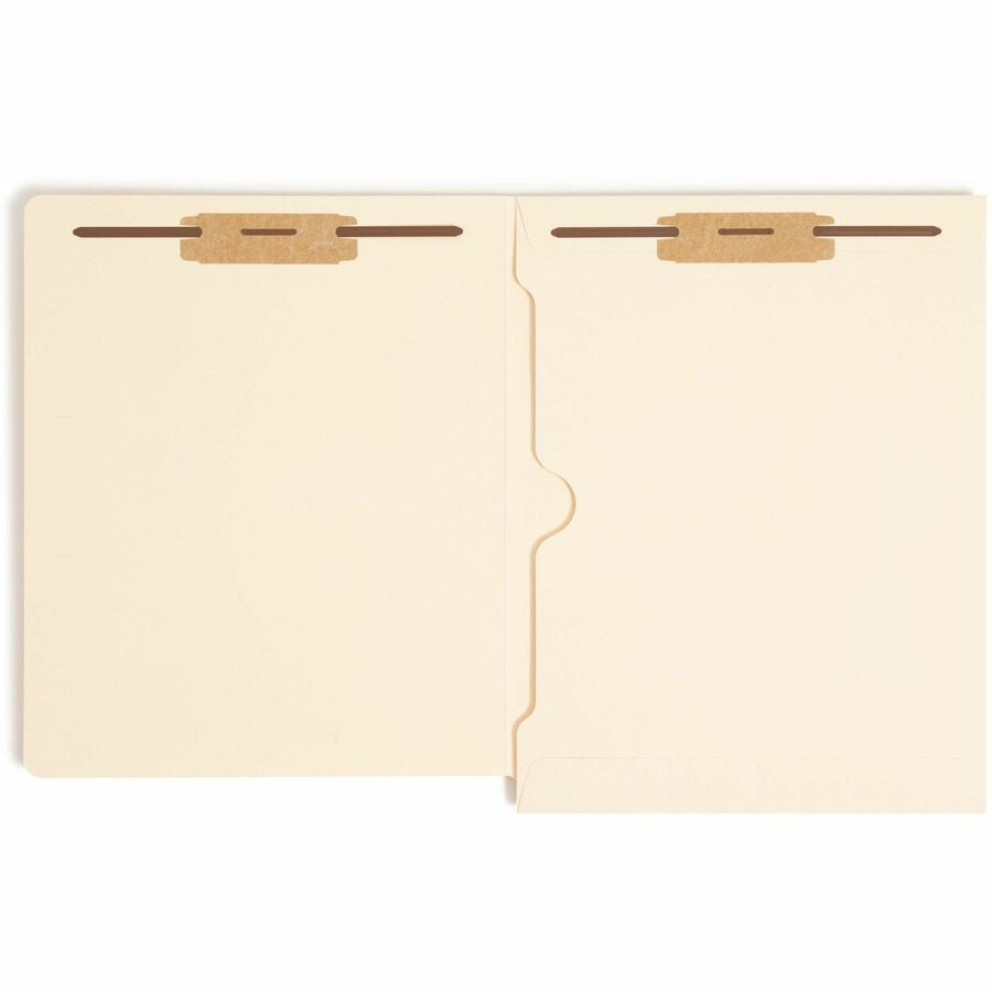 Smead Straight Tab Cut Letter Recycled Fastener Folder - 8 1/2’’ x 11’’ - 2 2B Fastener(s) - 1 Pocket(s) - 11 pt.