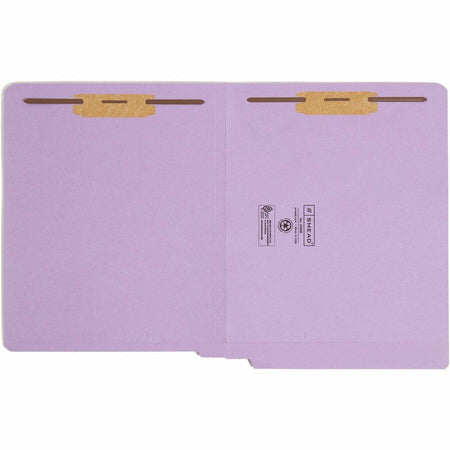 Smead Straight Tab Cut Letter Recycled Fastener Folder - 8 1/2’’ x 11’’ - 2 2B Fastener(s) - 2’’ Capacity - 11 pt.