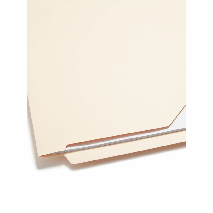 Smead Straight Tab Cut Letter Recycled File Jacket - 8 1/2’’ x 11’’ - 11 pt. - 2 Plys - Manila - 10% - 100 / Box - End
