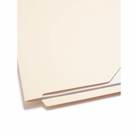 Smead Straight Tab Cut Letter Recycled File Jacket - 8 1/2’’ x 11’’ - 11 pt. - 2 Plys - Manila - 10% - 100 / Box - End