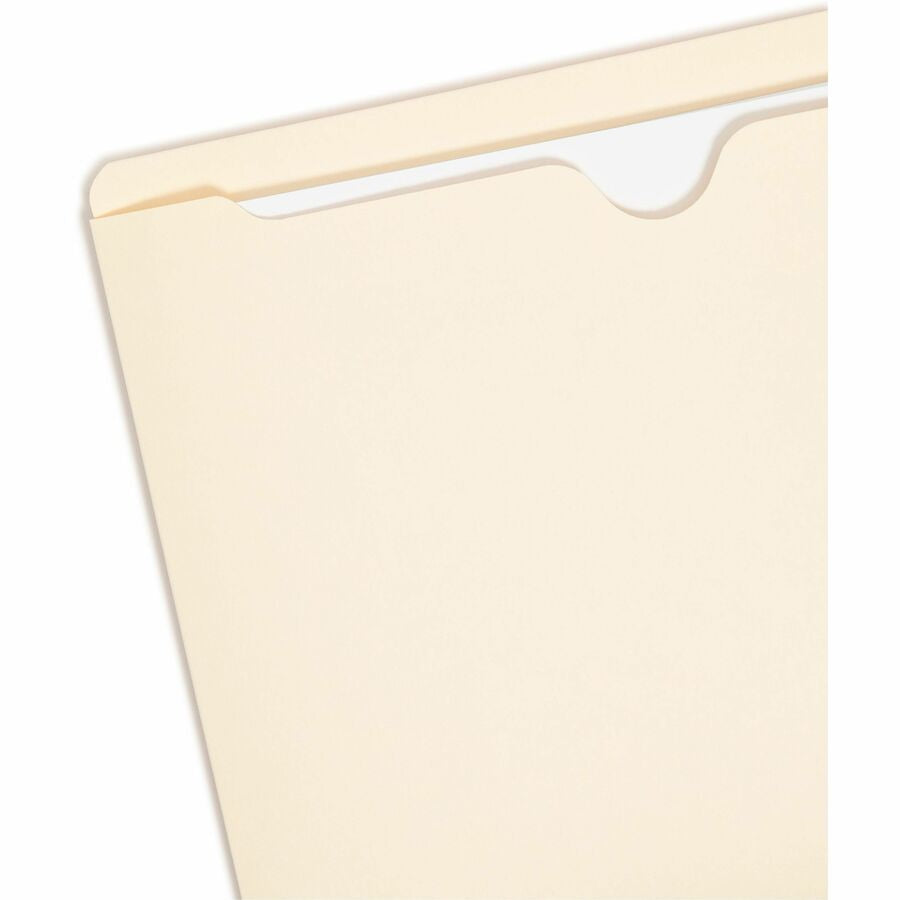 Smead Straight Tab Cut Letter Recycled File Jacket - 8 1/2’’ x 11’’ - 11 pt. - 2 Plys - Manila - Reinforced Slip