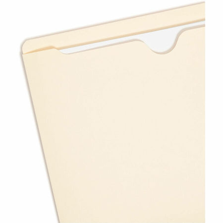 Smead Straight Tab Cut Letter Recycled File Jacket - 8 1/2’’ x 11’’ - 11 pt. - 2 Plys - Manila - Reinforced Slip