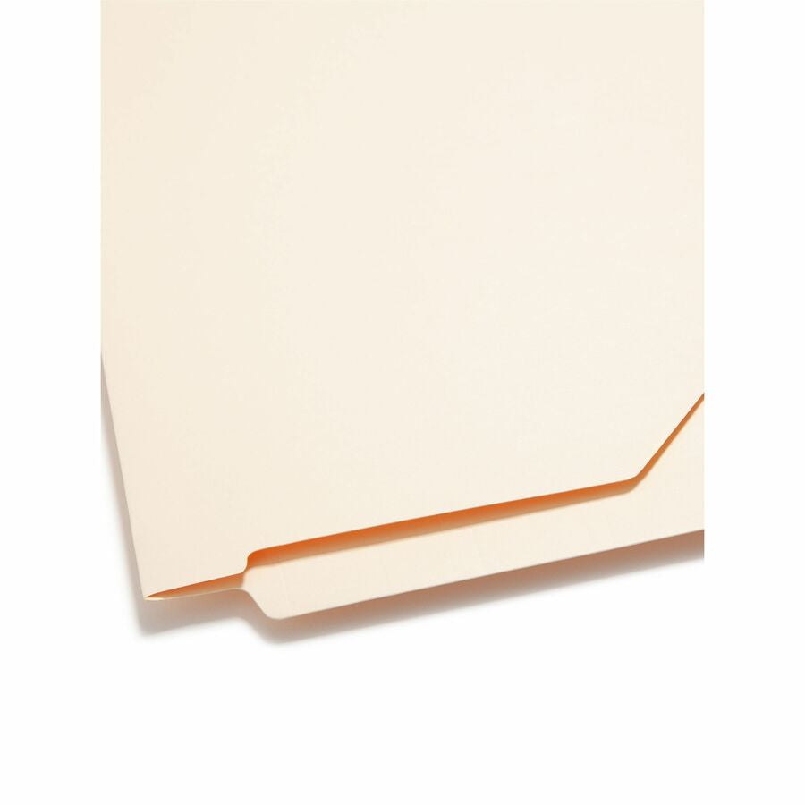Smead Straight Tab Cut Letter Recycled File Jacket - 8 1/2’’ x 11’’ - 11 pt. - 2 Plys - Manila - 10% - 100 / Box - End