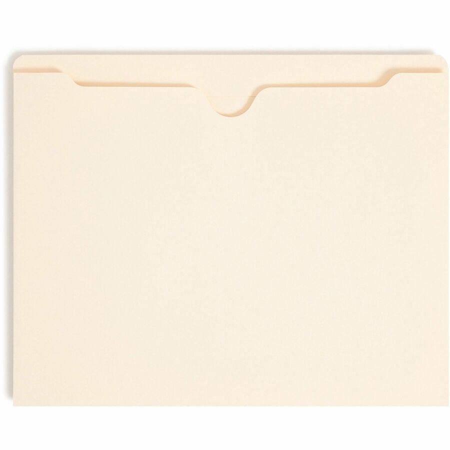 Smead Straight Tab Cut Letter Recycled File Jacket - 8 1/2’’ x 11’’ - 2’’ Expansion - 11 pt. - 2 Plys - Manila - Filing