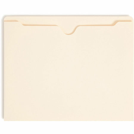 Smead Straight Tab Cut Letter Recycled File Jacket - 8 1/2’’ x 11’’ - 2’’ Expansion - 11 pt. - 2 Plys - Manila - Filing