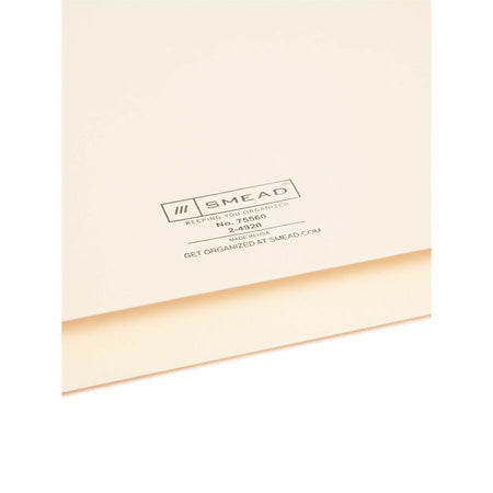 Smead Straight Tab Cut Letter Recycled File Jacket - 8 1/2’’ x 11’’ - 2’’ Expansion - 11 pt. - 2 Plys - Manila - Filing