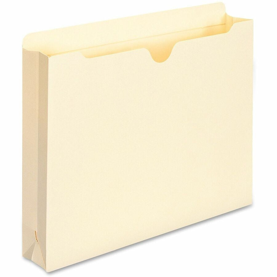 Smead Straight Tab Cut Letter Recycled File Jacket - 8 1/2’’ x 11’’ - 2’’ Expansion - Top Location - 11 pt. - 2 Plys