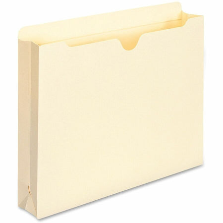 Smead Straight Tab Cut Letter Recycled File Jacket - 8 1/2’’ x 11’’ - 2’’ Expansion - Top Location - 11 pt. - 2 Plys