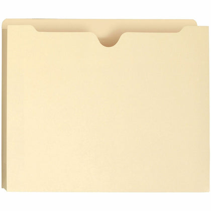 Smead Straight Tab Cut Letter Recycled File Jacket - 8 1/2’’ x 11’’ - 2’’ Expansion - Top Location - 11 pt. - 2 Plys