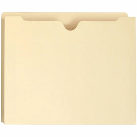 Smead Straight Tab Cut Letter Recycled File Jacket - 8 1/2’’ x 11’’ - 2’’ Expansion - Top Location - 11 pt. - 2 Plys