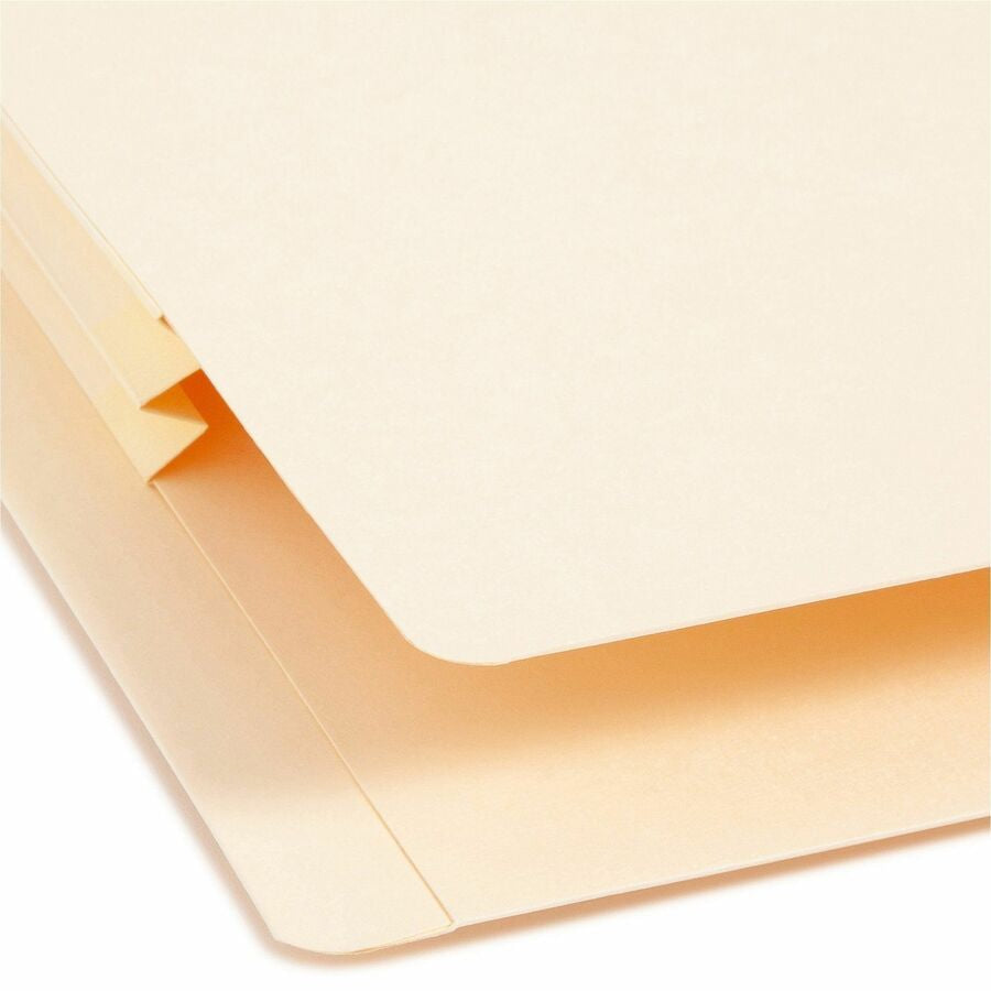 Smead Straight Tab Cut Letter Recycled File Pocket - 8 1/2’’ x 11’’ - 1 3/4’’ Expansion - 2 Plys - Manila - Embossed