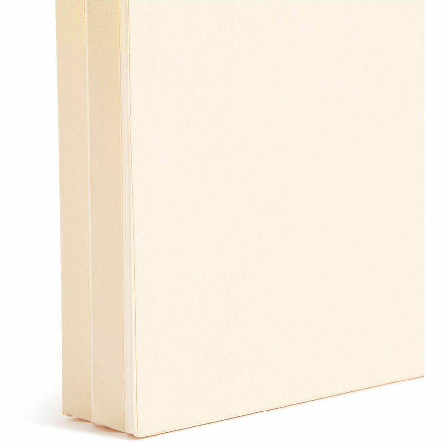 Smead Straight Tab Cut Letter Recycled File Pocket - 8 1/2’’ x 11’’ - 1 3/4’’ Expansion - 2 Plys - Manila - Embossed