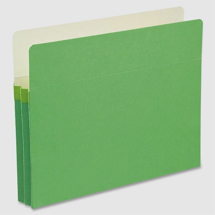 Smead Straight Tab Cut Letter Recycled File Pocket - 8 1/2’’ x 11’’ - 1 3/4’’ Expansion - Top Location - 9 pt. - Card
