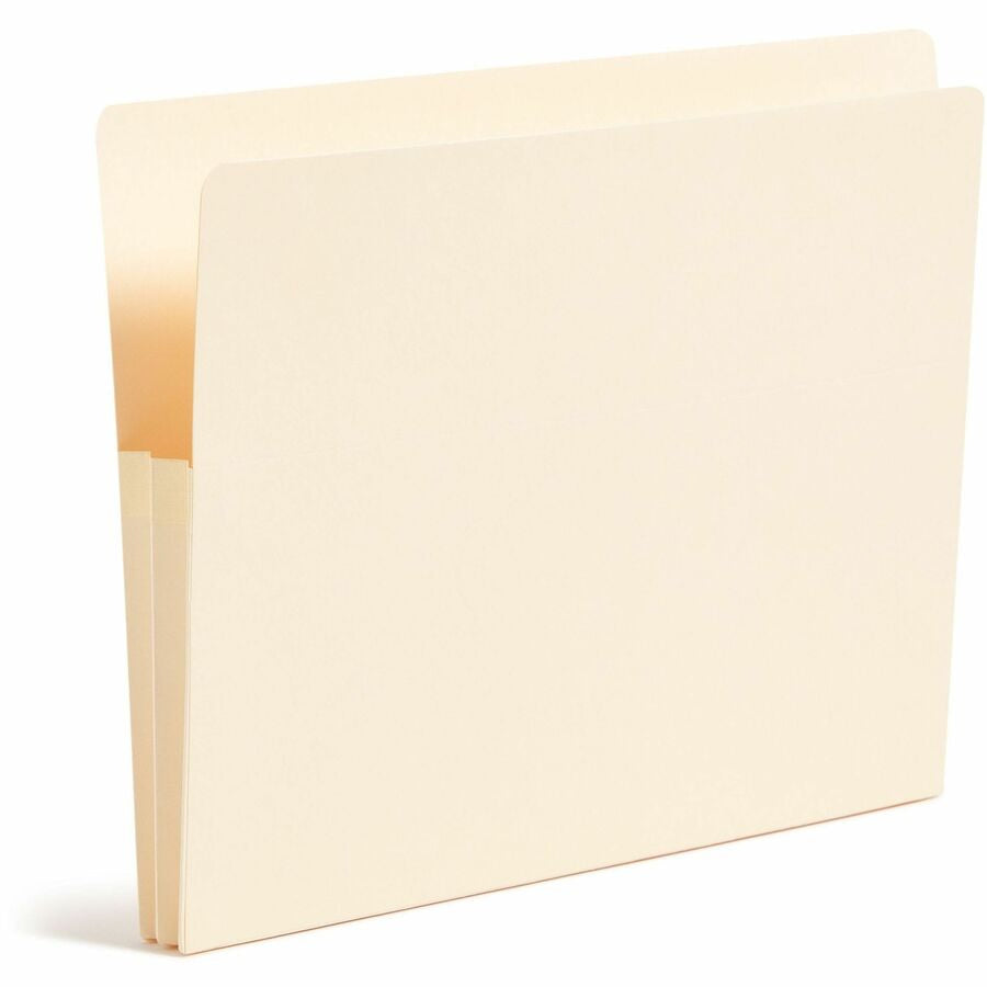 Smead Straight Tab Cut Letter Recycled File Pocket - 8 1/2’’ x 11’’ - 1 3/4’’ Expansion - 2 Plys - Manila - Embossed
