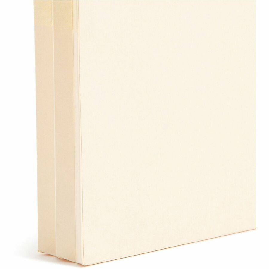 Smead Straight Tab Cut Letter Recycled File Pocket - 8 1/2’’ x 11’’ - 1 3/4’’ Expansion - 2 Plys - Manila - Embossed