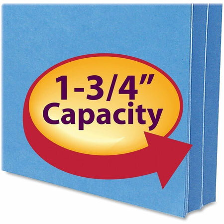 Smead Straight Tab Cut Letter Recycled File Pocket - 8 1/2’’ x 11’’ - 1 3/4’’ Expansion - Top Location - Card Stock