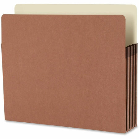 Smead Straight Tab Cut Letter Recycled File Pocket - 8 1/2’’ x 11’’ - 3 Expansion - Redrope - Tear Proof Gusset
