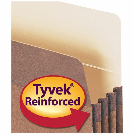 Smead Straight Tab Cut Letter Recycled File Pocket - 8 1/2’’ x 11’’ - 3 Expansion - Redrope - Tear Proof Gusset