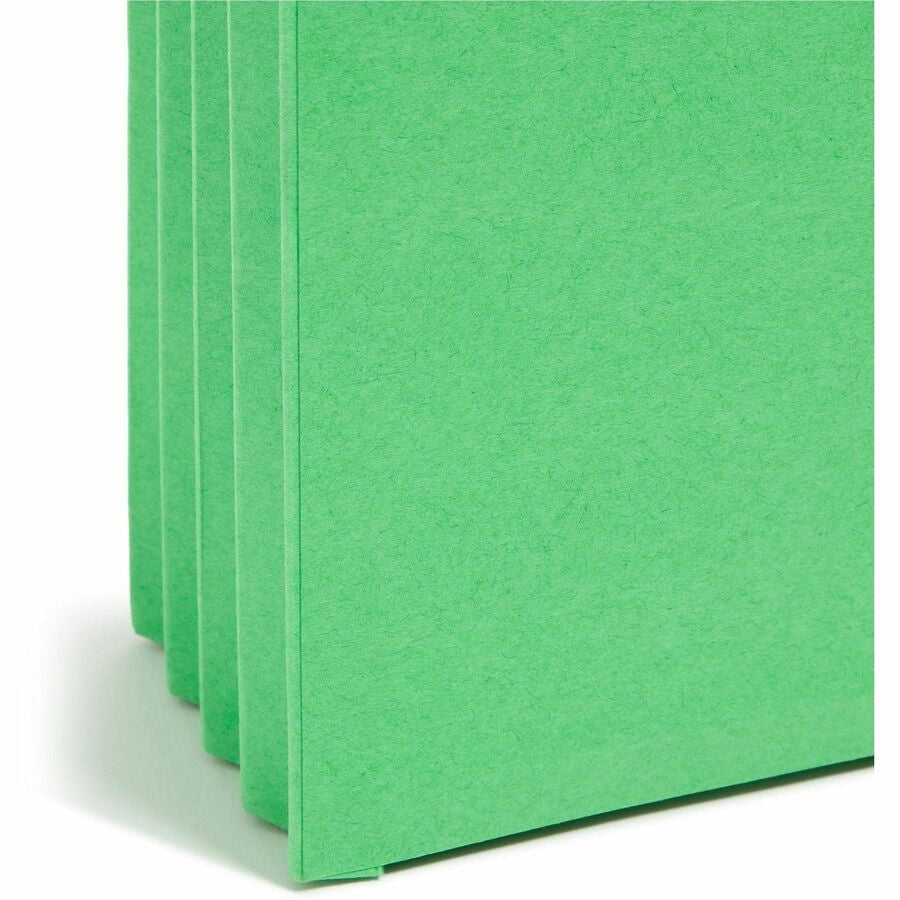 Smead Straight Tab Cut Letter Recycled File Pocket - 8 1/2’’ x 11’’ - 3 Expansion - Top Location - 9 pt. - Card Stock