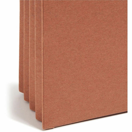 Smead Straight Tab Cut Letter Recycled File Pocket - 8 1/2’’ x 11’’ - 3 Expansion - Top Location - 12.5 pt. - Redrope
