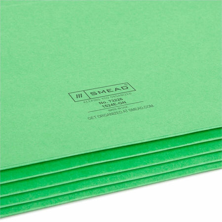 Smead Straight Tab Cut Letter Recycled File Pocket - 8 1/2’’ x 11’’ - 3 Expansion - Top Location - 9 pt. - Card Stock