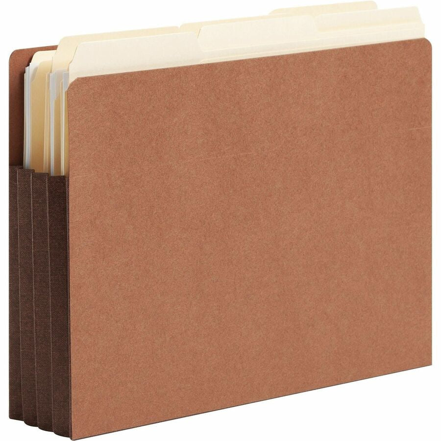 Smead Straight Tab Cut Letter Recycled File Pocket - 8 1/2’’ x 11’’ - 3 Expansion - 1 Pocket(s) - Top Location - End