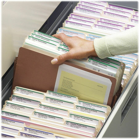 Smead Straight Tab Cut Letter Recycled File Pocket - 8 1/2’’ x 11’’ - 5 1/4’’ Expansion - Top Location - 12.5 pt.