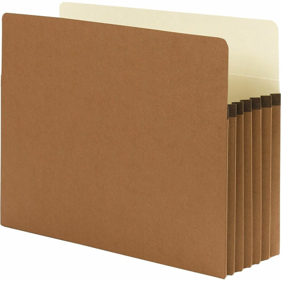 Smead Straight Tab Cut Letter Recycled File Pocket - 8 1/2’’ x 11’’ - 5 1/4’’ Expansion - Top Location - 12.5 pt.