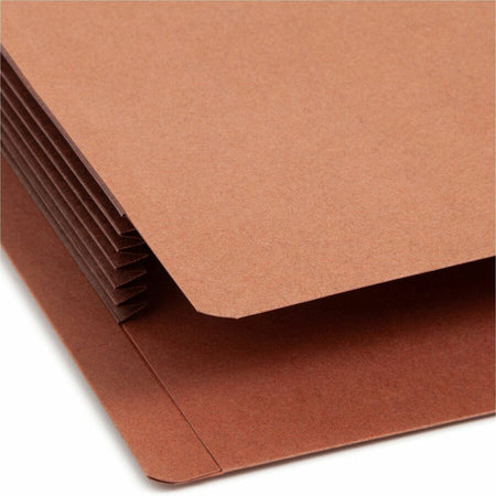Smead Straight Tab Cut Letter Recycled File Pocket - 8 1/2’’ x 11’’ - 5 1/4’’ Expansion - 12.5 pt. - 2 Plys - Dark