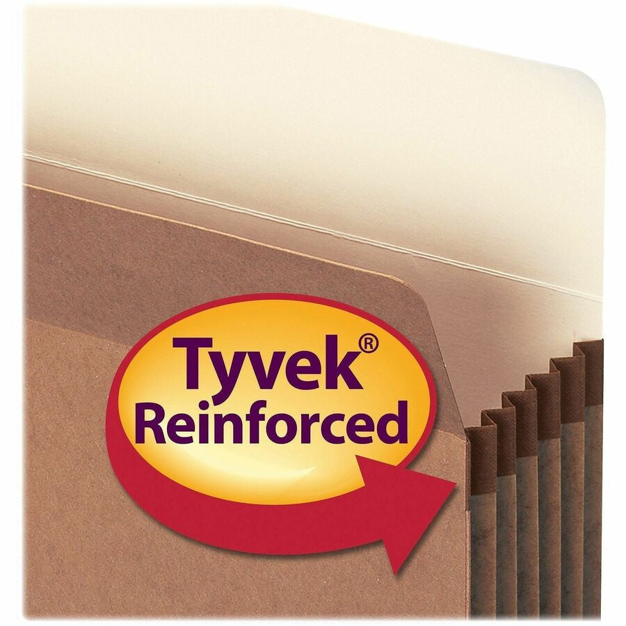Smead Straight Tab Cut Letter Recycled File Pocket - 8 1/2’’ x 11’’ - 5 1/4’’ Expansion - Top Location - 12.5 pt.