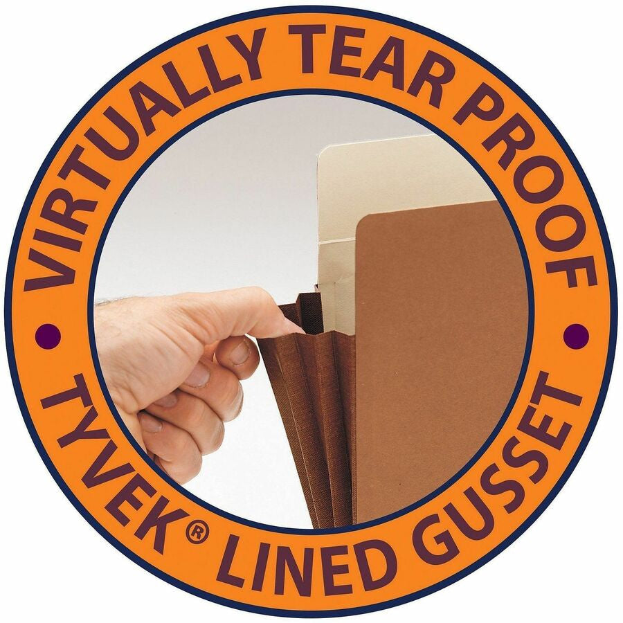 Smead Straight Tab Cut Letter Recycled File Pocket - 8 1/2’’ x 11’’ - 5 1/4’’ Expansion - Top Location - 12.5 pt.