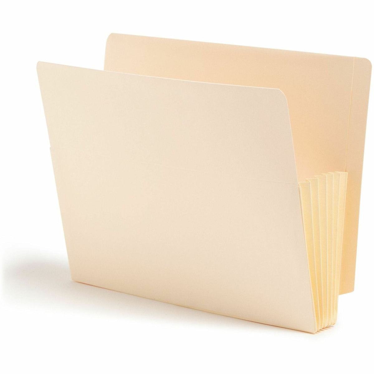 Smead Straight Tab Cut Letter Recycled File Pocket - 8 1/2’’ x 11’’ - 5 1/4’’ Expansion - 2 Plys - Manila - 10% - End