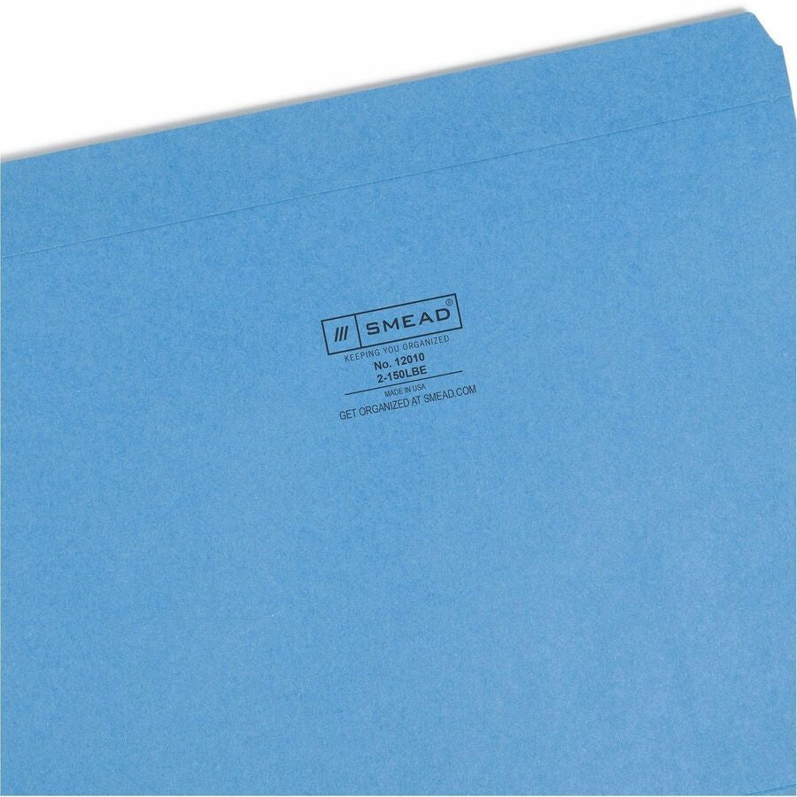 Smead Straight Tab Cut Letter Recycled Top Tab File Folder - Right