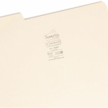 Smead SuperTab 1/3 Tab Cut Legal Recycled Top Tab File Folder - Right