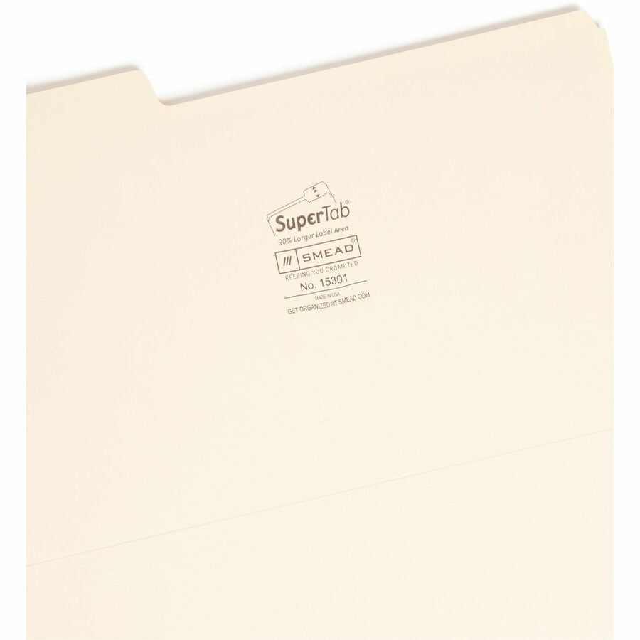 Smead SuperTab 1/3 Tab Cut Legal Recycled Top Tab File Folder - Alternate-Image3
