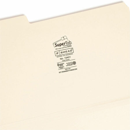 Smead SuperTab 1/3 Tab Cut Legal Recycled Top Tab File Folder - Right