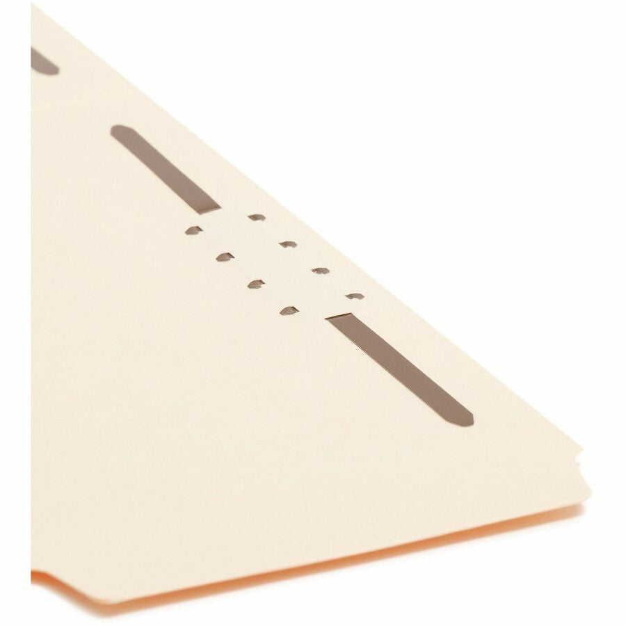 Smead SuperTab 1/3 Tab Cut Letter Recycled Fastener Folder - 8 1/2’’ x 11’’ - 3/4’’ Expansion - 2 2K Fastener(s)