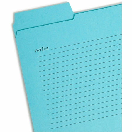 Smead SuperTab 1/3 Tab Cut Letter Recycled Fastener Folder - 8 1/2’’ x 11’’ - 1 2K Fastener(s) - Top Location - 11 pt.