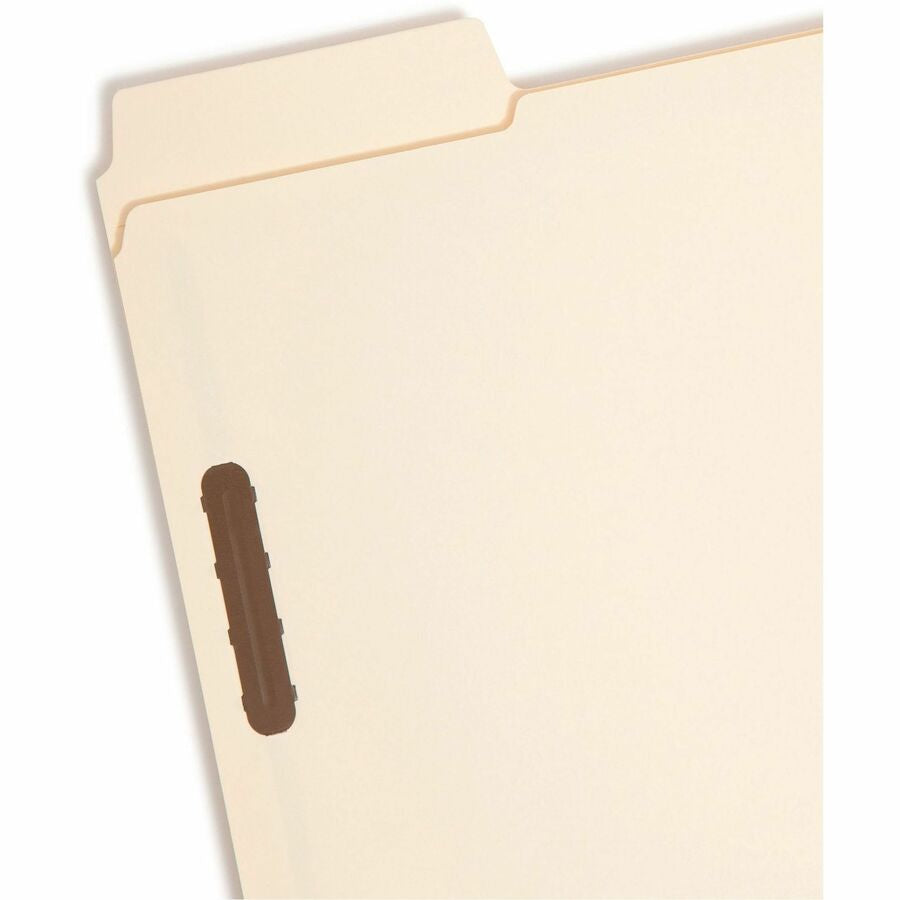 Smead SuperTab 1/3 Tab Cut Letter Recycled Fastener Folder - 8 1/2’’ x 11’’ - 3/4’’ Expansion - 2 2K Fastener(s)